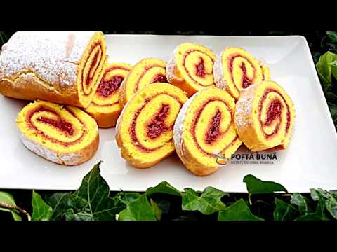 Rulada pufoasa cu gem (reteta simpla, pas cu pas) | Gina Bradea