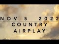 Billboard Top 60 Country Airplay Nov 5 2022