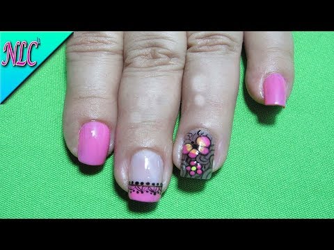 DECORACIÓN DE  UÑAS MARIPOSA CON FLORES Y AHUMADO – SMOKED NAIL ART – NLC