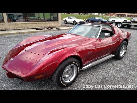 1975 Dark Red Corvette Hot Rod 4spd For Sale Video