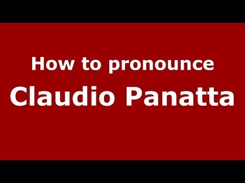 How to pronounce Claudio Panatta (Italian/Italy)  - PronounceNames.com
