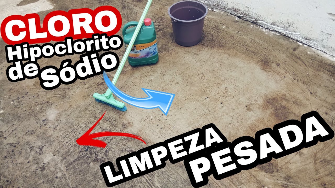 Como limpar a calçada de pedra cimento? Hipoclorito de Sódio "Cloro"