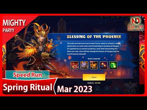 Blessing of the Phoenix Event  -  Mighty Party Mar 2023, Speed run by NDLGamer