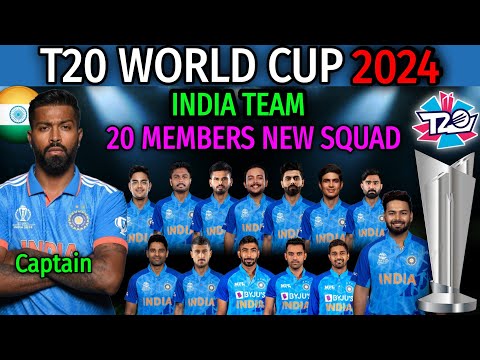 ICC T20 World Cup 2024 | Team India 20 Members Squad | India Players List for T20 World Cup 2024