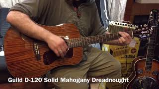 Video thumbnail for Guild Westerly D-120 All-Solid Mahogany Dreadnought Acoustic Guitar by Morrell Music Company