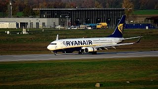 preview picture of video 'Ryanair Boeing 737 Landing at Leipzig/Halle airport (Germany) incl. Bonus'