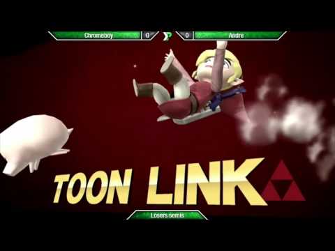 EVAC 15/4/16 - ChromeBoy (Toon Link) vs Andre (ZSS) - Losers Semis - Smash 4 Wii U