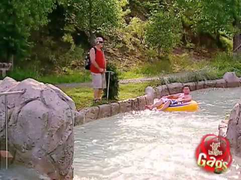 Blind Man Pees On People at Waterpark Prank