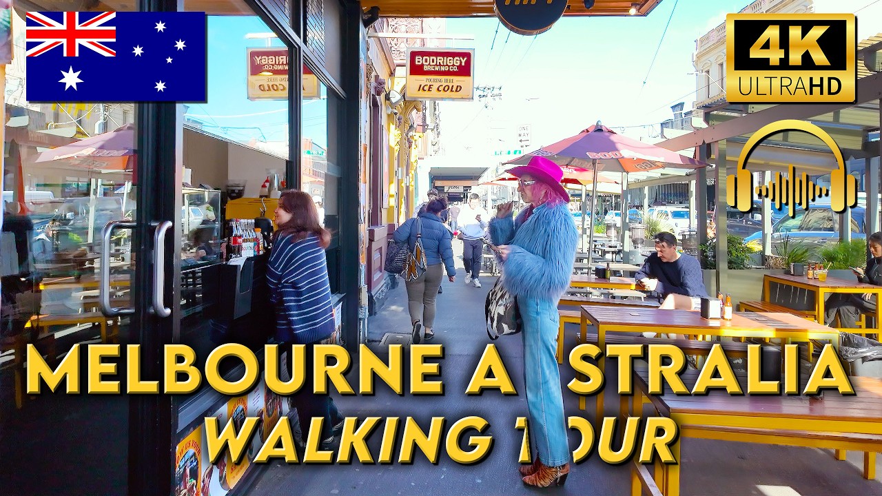 Immersive street-level walking tour through Melbourne — Fitzroy, Australia, showcasing authentic urban landscapes, local architecture, and the vibrant atmosphere of the city's neighborhoods