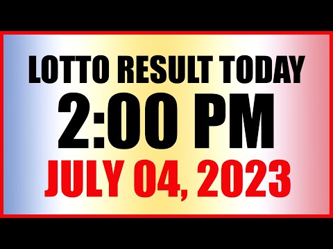 Lotto Result Today 2pm July 4, 2023 Swertres Ez2 Pcso