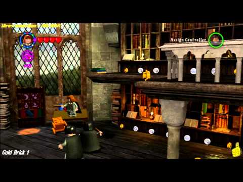 Lego Harry Potter Years 1-4: Library and Library Second Room FREE ROAM (All collectibles) - HTG
