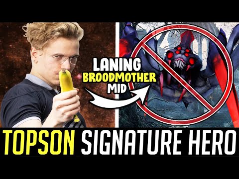 Topson picks SIGNATURE HERO to Lane against BROODMOTHER Mid DOTA 2