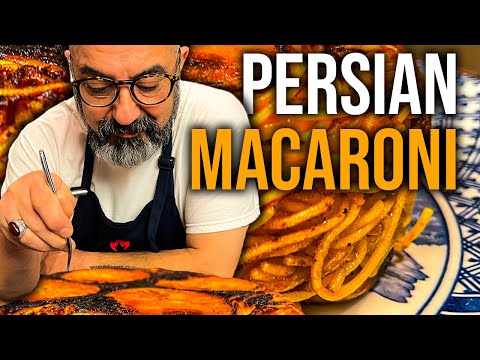 Persian Macaroni (Iranian spaghetti) ماکارونی خوش مزه ایرانی با ته دیگ سیب زمینی
