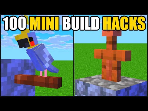 Minecraft | 100 Mini Build Hacks!