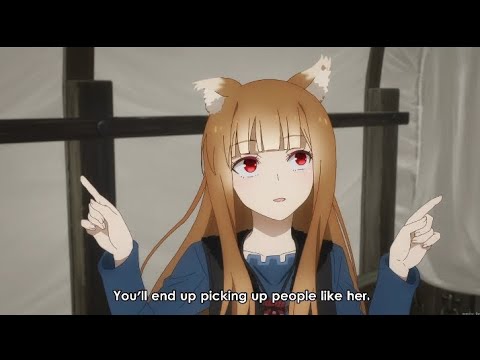Spice and Wolf. Holo plays with her wolf ears