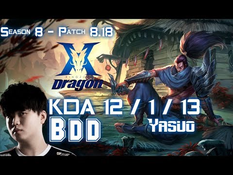 KZ BDD YASUO vs ZED Mid Lane - Patch 8.18 KR Ranked