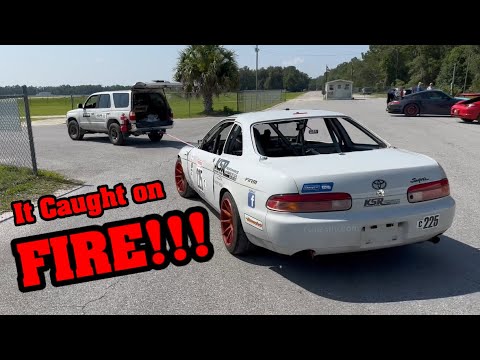 KSR Crew Goes Road Racing at The FIRM, but the Shop Car Catches on FIRE!