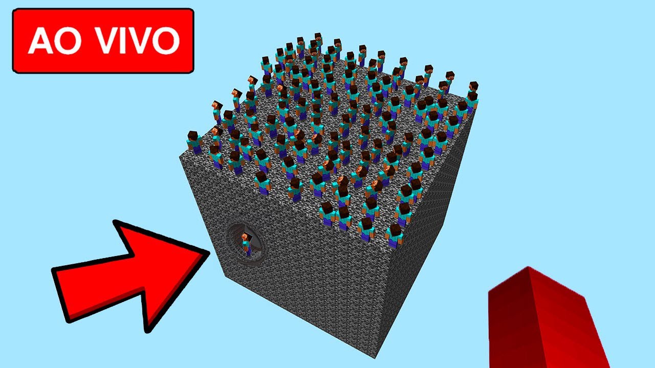 🔴 PRENDENDO 100 PESSOAS NO MEU MUNDO DO MINECRAFT, SÓ UM VAI SOBREVIVER