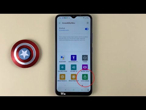 How to use the 1-touch screen off accessibility menu on Realme C15 Android 11