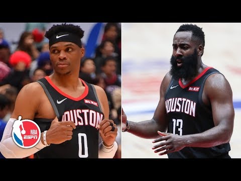Russell Westbrook makes Rockets debut, James Harden scores 34 in preseason loss | NBA Highlights