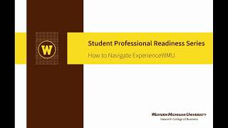 How to navigate ExperienceWMU