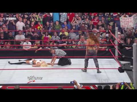 Mickie James vs Maryse WWE Raw 05/04/09 HD