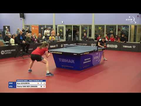 Finale eredivisie dames VJ25: Ana Gogorita vs Emma van der Zanden