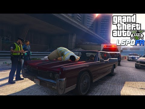 GTA 5 Mods LSPDFR 0.4.1 | Man jumps from overpass onto highway! Cool Callout