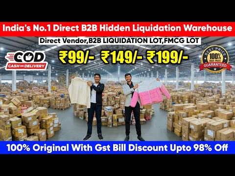 Biggest Warehouse Of Liquidation Lot | 98% Off | With Gst Bill| Branded Factory Sale Bhilwara