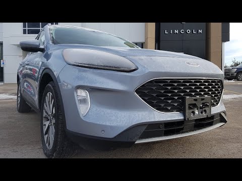 2022 Ford Escape Titanium AWD in Iced Blue Metallic Walk-Around