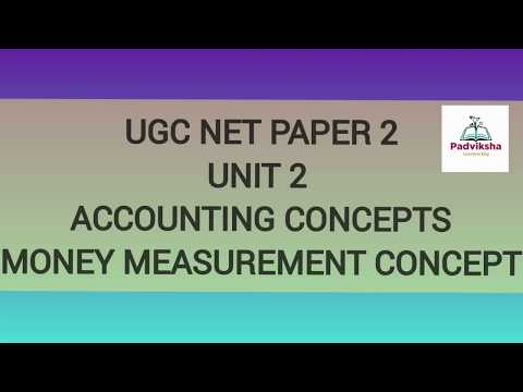 UGC NET - PAPER 2 - COMMERCE - ACCOUNTING CONCEPTS - MONEY MEASUREMENT CONCEPT IN TAMIL
