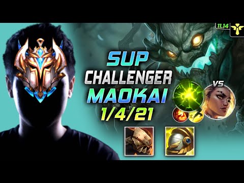 Challenger Maokai Support vs Rell - 챌린저 장인 서폿 마오카이 템트리 룬 망자 여진 マオカイ Маокай 扭曲树精 茂凱 - LOL KR 11.14