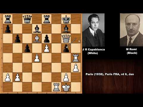 Jose Raul Capablanca vs Massimiliano Romi - Paris (1938)