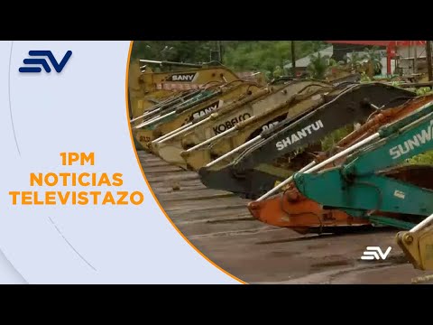 Napo: Excavadoras incautadas en 2022 permanecen abandonadas en Tena | Televistazo | Ecuavisa