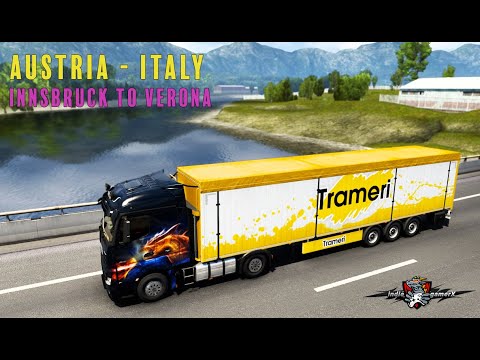 Innsbruck, Austria - Verona, Italy. Mercedes Actros. Euro Truck Simulator 2 Gameplay