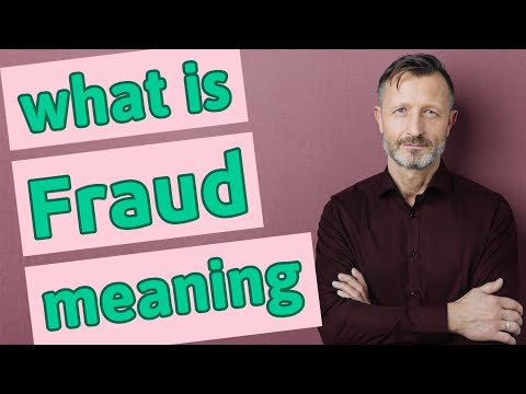 Fraud | Meaning of fraud 📖 📖 📖