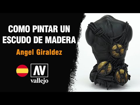 🇪🇸 COMO PINTAR UN ESCUDO DE MADERA por Angel Giraldez🪵🛡