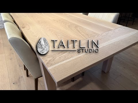 White Oak Self Storing Dutch Leaf Dining Table