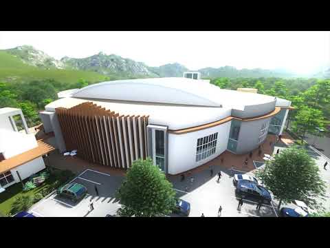 Futuristic Church Design with Large Rooms, Animation