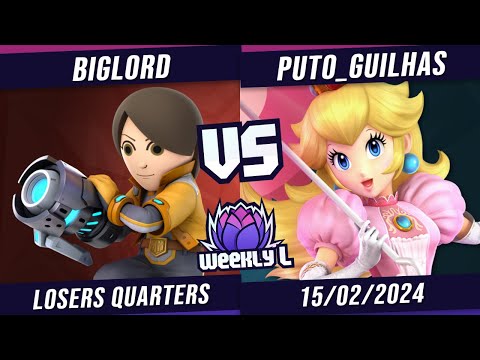 BigLord vs Puto_Guilhas - Losers Quarter-Final - Weekly L #100 | Mii Gunner vs Peach