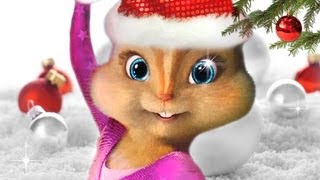JINGLE BELL ROCK Christmas Song with LYRICS merry XMAS! Chipettes Chipmunks HD
