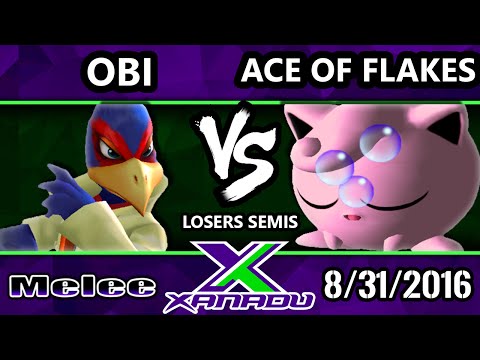 S@X 165 - Ace Of Flakes (Jigglypuff) Vs. Obi (Falco) SSBM Losers Semis - Smash Melee