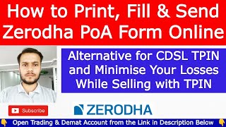 How to Print Fill and Send Zerodha PoA Form | Power of Attorney | Zerodha PoA Office Adress