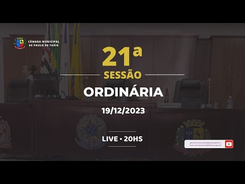 VIGÉSIMA PRIMEIRA SESSÃO ORDINÁRIA DE DEZEMBRO DE 2023