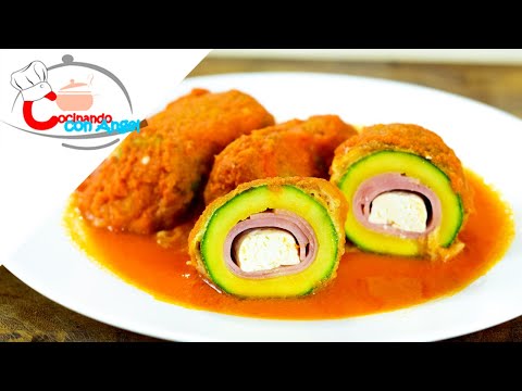 Calabacitas Rellenas de Jamon y Queso