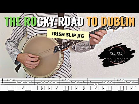 How to play The Rocky Road To Dublin | Irish Tenor Banjo (With Tabs)
