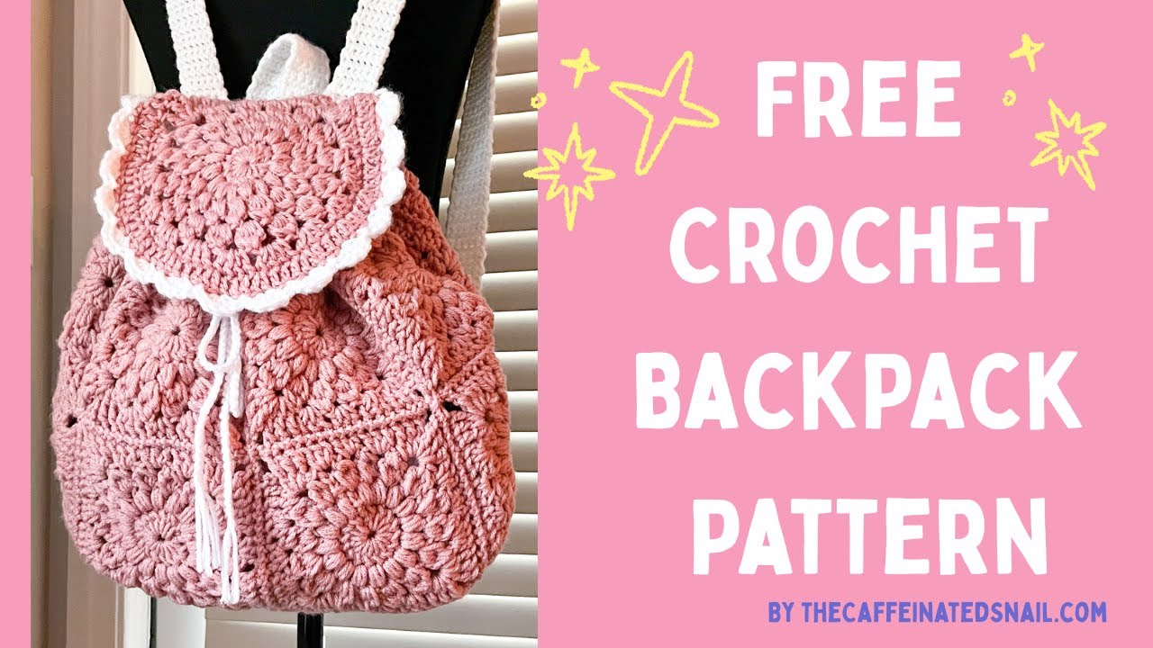 Crochet Backpack Pattern with Sunburst Granny Squares