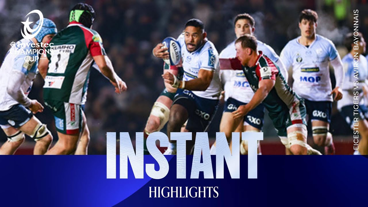 Instant Highlights - Leicester Tigers v Aviron Bayonnais| Investec Champions Cup 2025/26