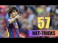 Lionel Messi - All 57 Hat-tricks In Career - With Commentaries.