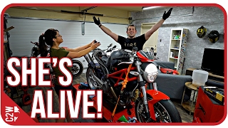 SHE&#39;S ALIVE!!! [Wrecked Bike Rebuild Ep. 03 - Ducati Monster 1100]